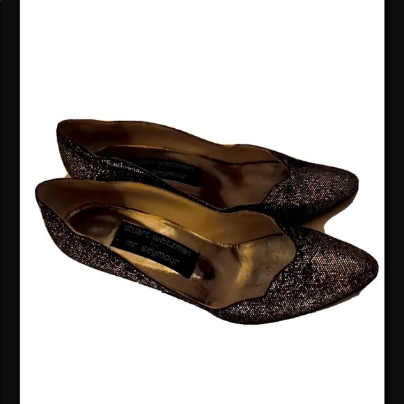 Stuart Weitzman For Mr. Seymour 70 Pointed Toe Scallop Heel Pumps US 5.5B - Picture 3 of 9